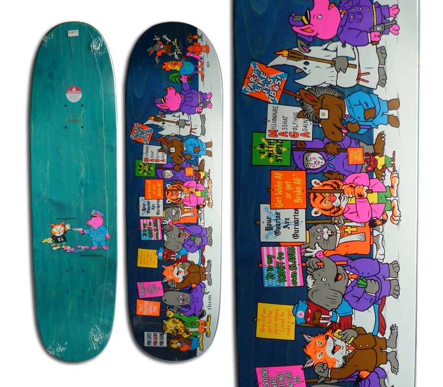 Strangelove Us And Them Deck 8 5 X 32 25inch デッキ ストレンジラブ Sean Cliver ショーンクライヴァー スケートボード