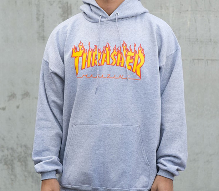 THRASHER】スラッシャー パーカー スケーター ファイヤー フレイムロゴ