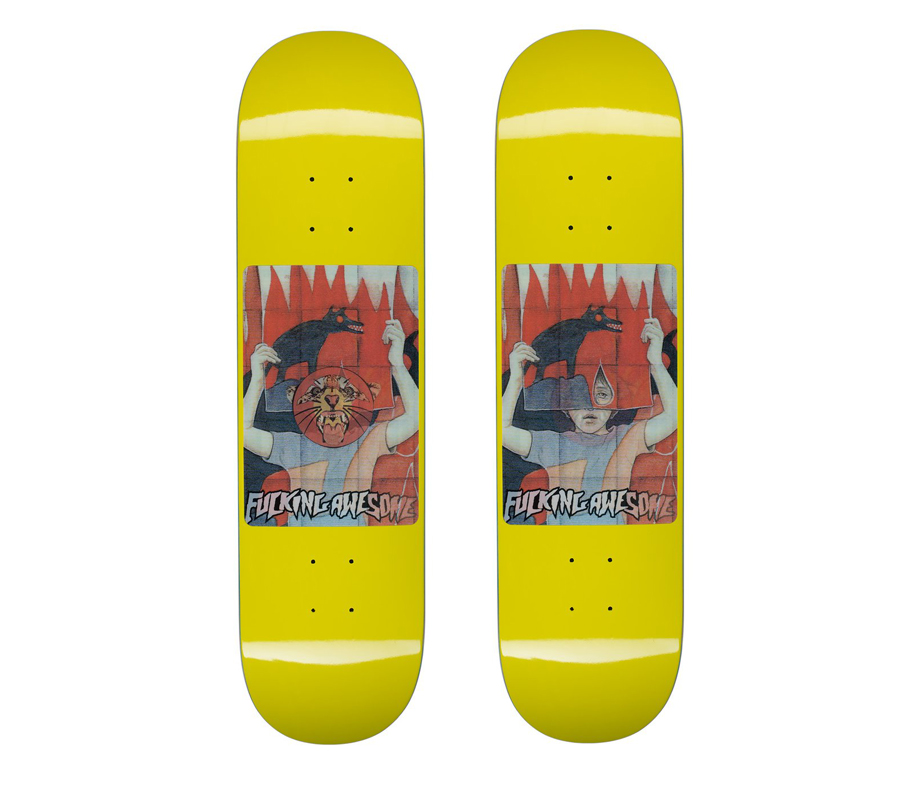 FUCKING AWESOME TIGER HOLOGRAM YELLOW DECK (8 x 31.66inch 