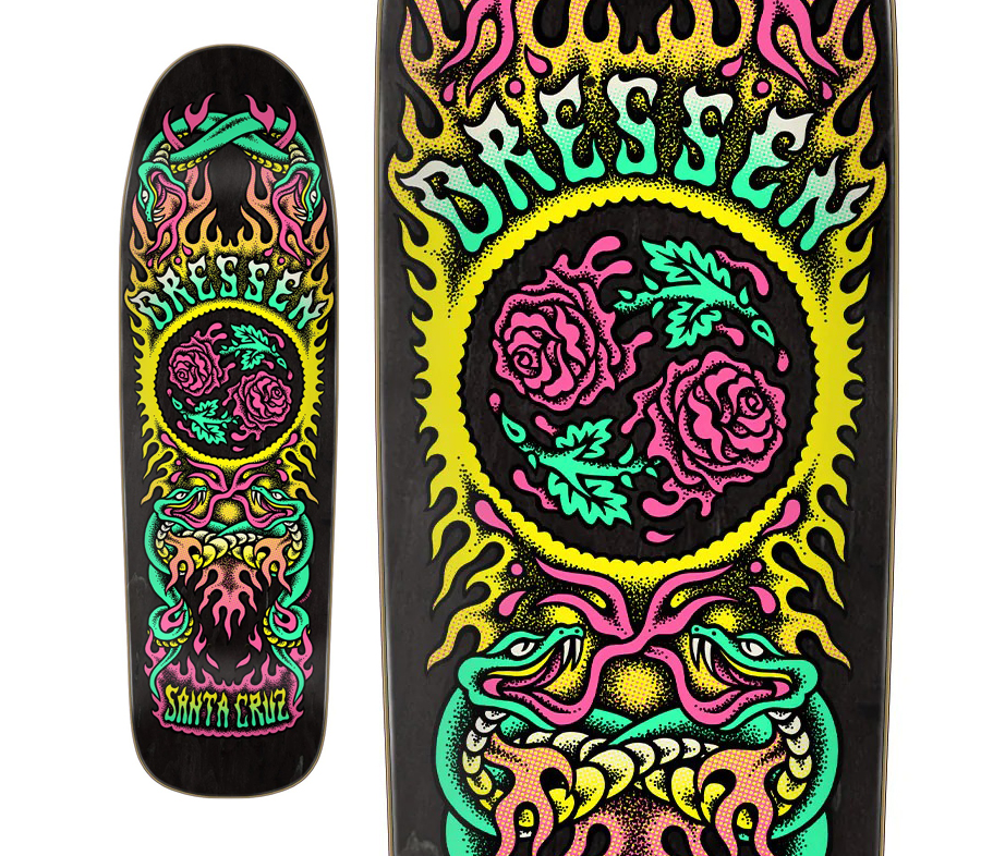 SANTA CRUZ ERIC DRESSEN ROSE CREW TWO DECK (9.31 x 32.36inch ...