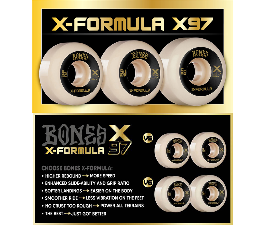 BONES WHEELS X-FORMULA X-NINETY-SEVEN V6 WIDECUT WHEEL 54mm 97a 