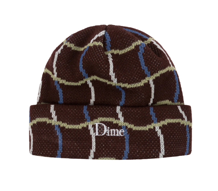 DIME WAVE CHECKERED BEANIE ビーニー ニットキャップ ダイム