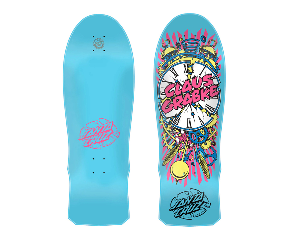 SANTA CRUZ CLAUS GRABKE EXPLODING CLOCK REISSUE DECK (10 x 30inch