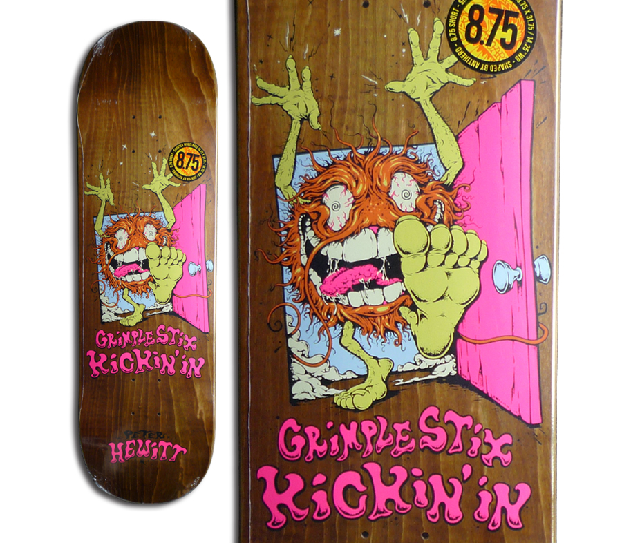 ANTI HERO GRIMPLE STIX PETER HEWITT ASPHALT ANIMALS DECK (8.75 x